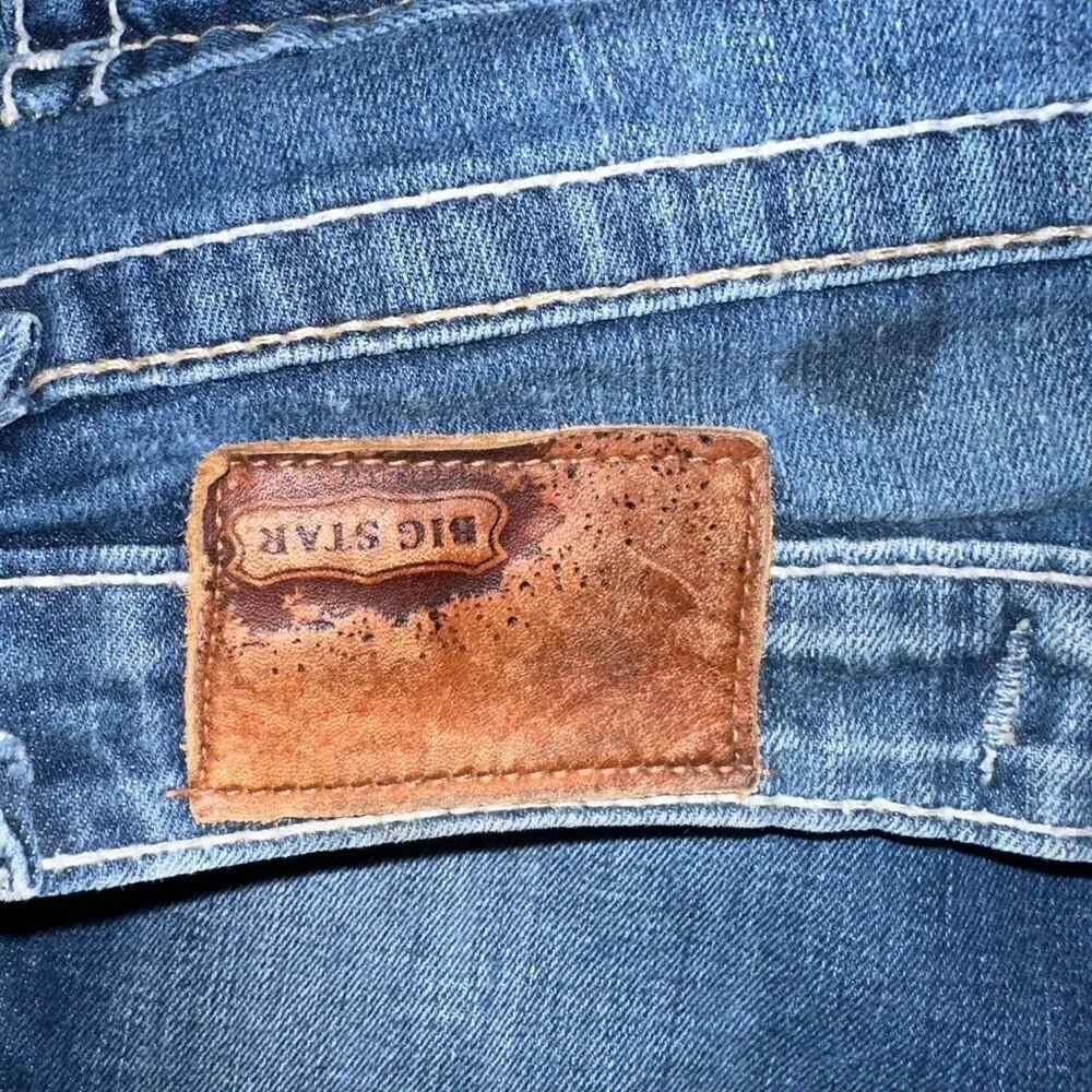 Big Star Remy Low Rise Women's Jeans Size 27 Long Dark Blue Bootcut Vintage - Picture 10 of 15